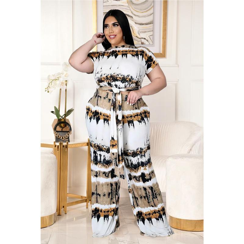 Women's Plus Size Tracksuits Floral Print Two Piece Sets 4XL 5XL Women Tops And Pants Summer Casual Fashion High Waist Wide Leg Trousers For, Yellow
Women's Plus Size Tracksuits Floral Print Two Piece Sets 4XL 5XL Women Tops And Pants Summer Casual Fashion High Waist Wide Leg Trousers For, Yellow