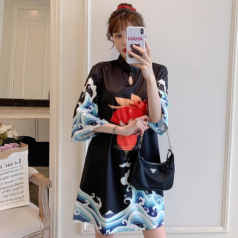 Party Dresses Cheongsam Chinese Style Qipao Dress Vintage Short Sleeve Summer Traditional Casual Women Midi DressesParty, Black
Party Dresses Cheongsam Chinese Style Qipao Dress Vintage Short Sleeve Summer Traditional Casual Women Midi DressesParty, Black
