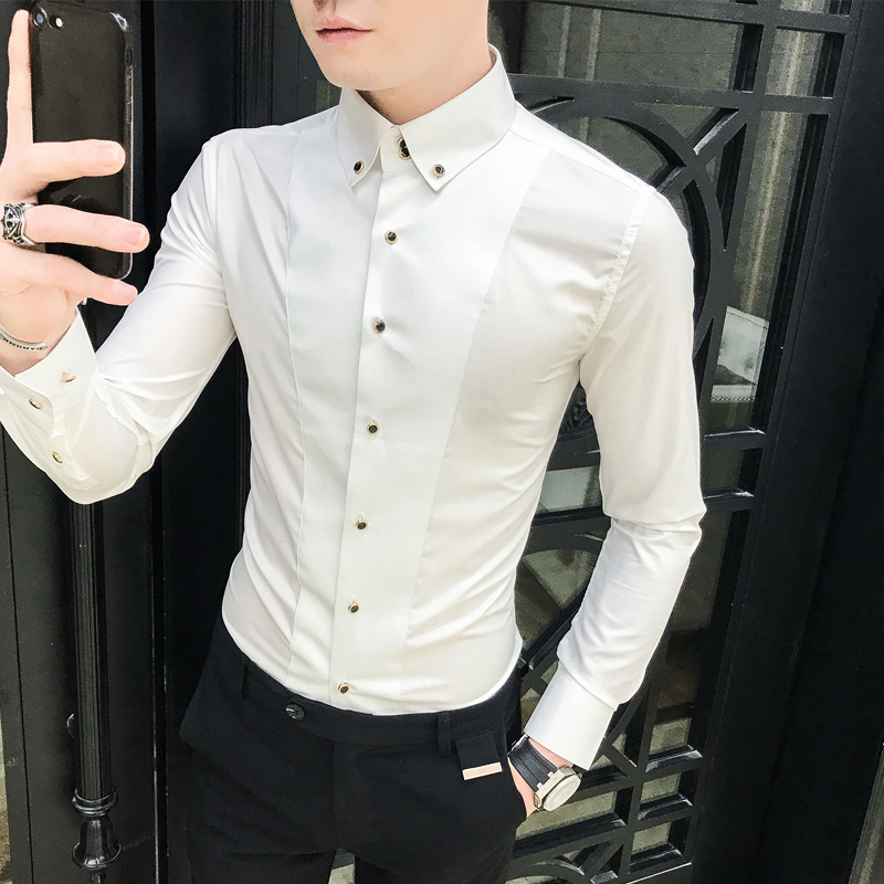 British Style Shirts for Men Fashion Clothing Summer Half Sleeve Casual Slim Fit camisas para hombre 3XL-M 220322