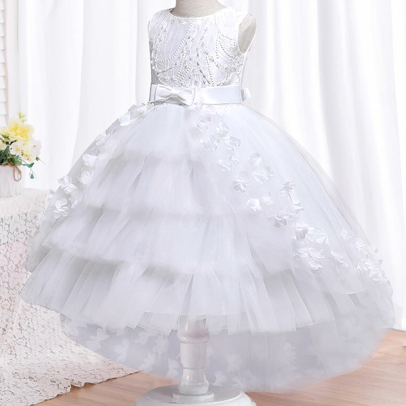 High quality baby lace princess dress for girl elegant birthday party trailing dress Baby girl's christmas clothes 3-12yrs 220803