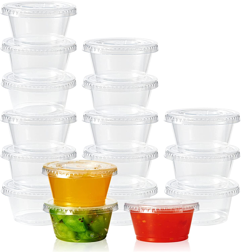 Sauce packaging boxes and take away plastic disposable cups with lid for restaurant food
Sauce packaging boxes and take away plastic disposable cups with lid for restaurant food