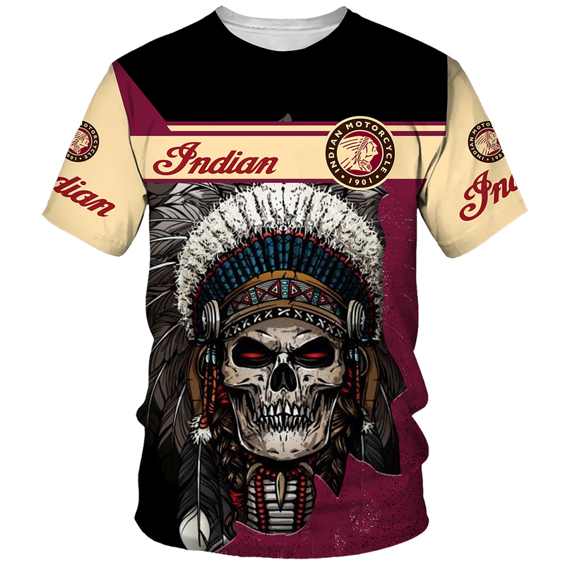 Summer Indian Style Print T Shirt Men Outdoor Sportswear Casual Oversize Quick Dry Graphic Motorcycle Tees Tops Unisex Clothing 22