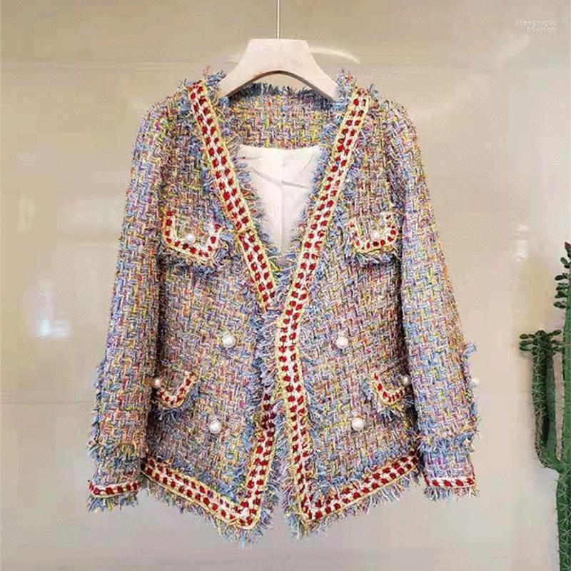 High Quality Runway Designer Women Tweed Jackets 2022 Winter Fashion Women' Long Sleeve Pearl Button Slim Coats, Blue
High Quality Runway Designer Women Tweed Jackets 2022 Winter Fashion Women' Long Sleeve Pearl Button Slim Coats, Blue