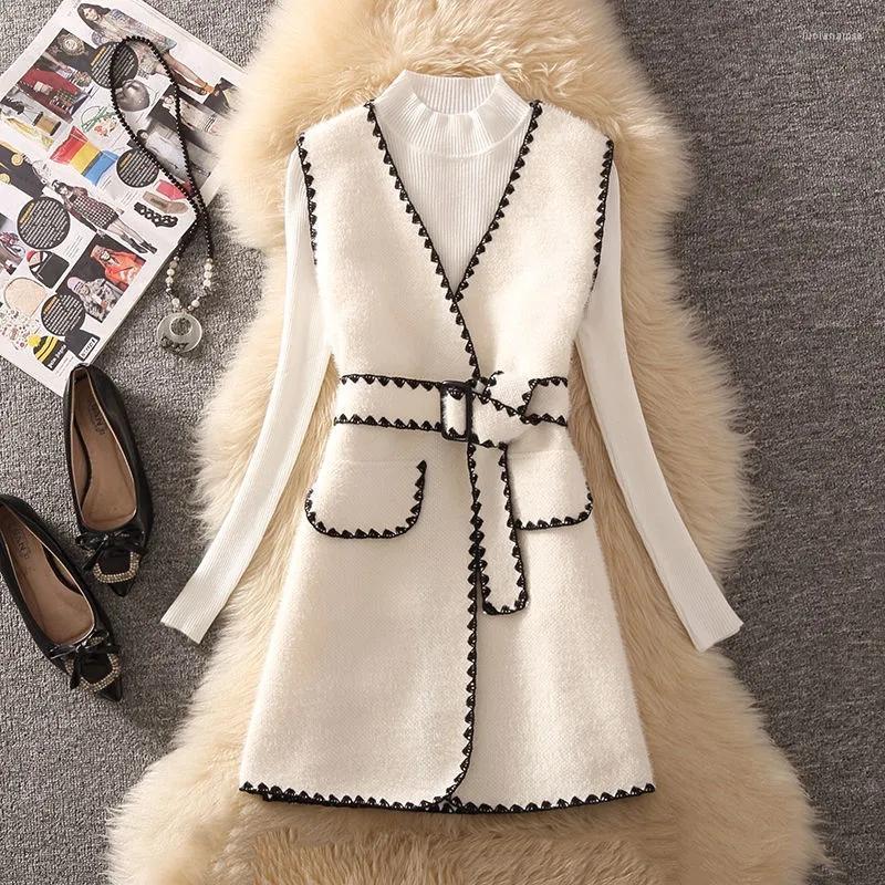Women's Vests Korean Belted Mid-Length Vest Jacket Women Fall Fashion Design Waistcoat And Half Turtleneck Sweater Chic Suit 2 Piece Set Luc, White vest
Women's Vests Korean Belted Mid-Length Vest Jacket Women Fall Fashion Design Waistcoat And Half Turtleneck Sweater Chic Suit 2 Piece Set Luc, White vest