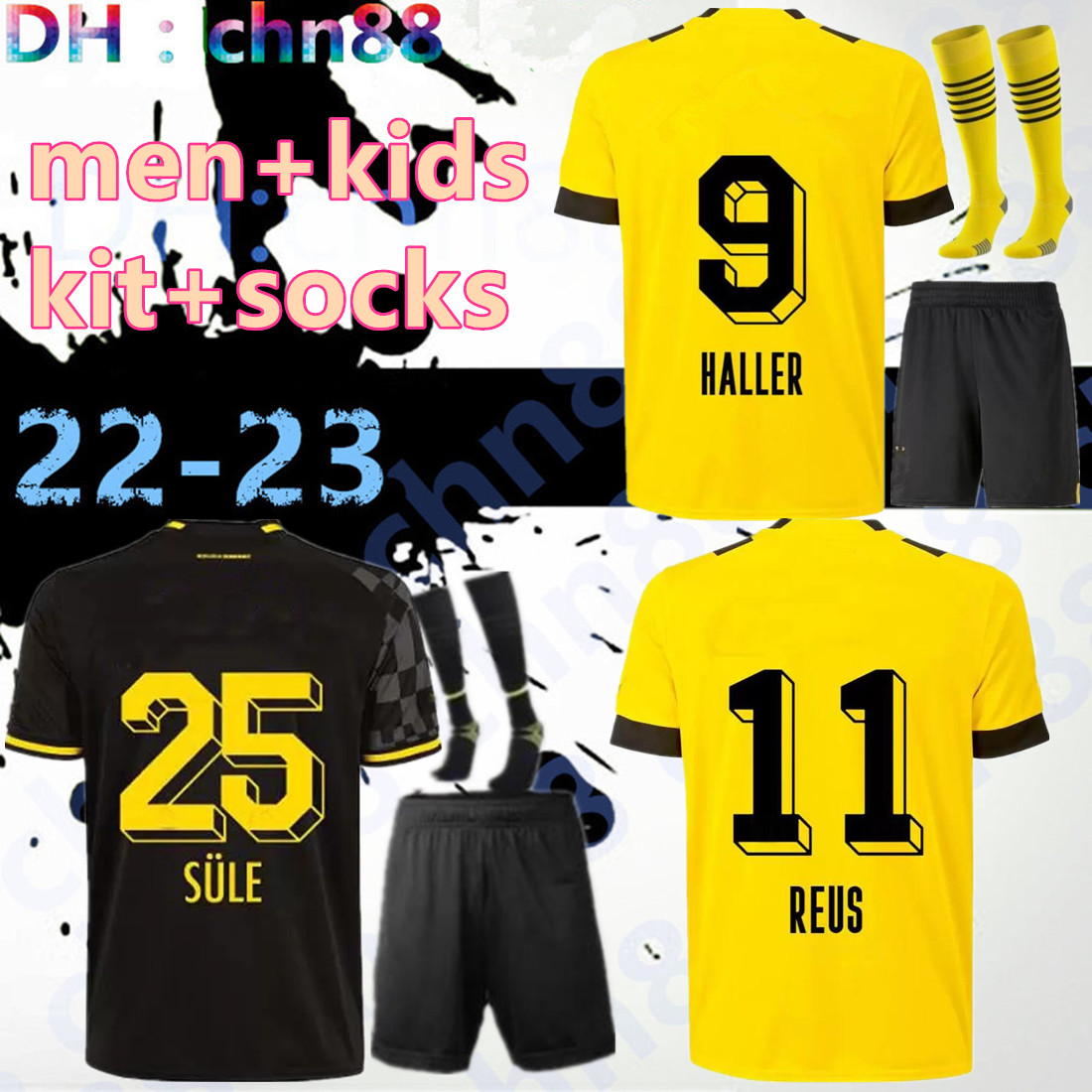 HALLER REUS 22 23 dortmund soccer jersey 2022 2013 football shirts BELLINGHAM men kids REYNA BRANDT EMRE CAN Malen SCHLOTTERBECK ADEYEMI SULE full set socks, 22-23 home
HALLER REUS 22 23 dortmund soccer jersey 2022 2013 football shirts BELLINGHAM men kids REYNA BRANDT EMRE CAN Malen SCHLOTTERBECK ADEYEMI SULE full set socks, 22-23 home