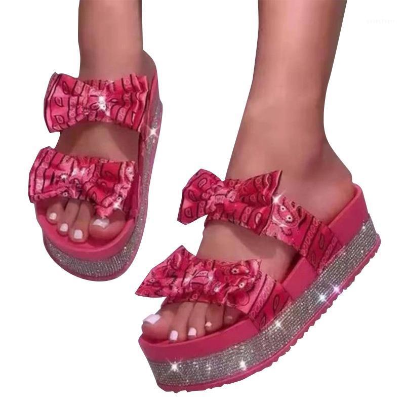 Sandals Large Size Bow 2022 Women Thick-soled Mid-heel Rhinestone Ladies Outdoor Wild Beach Crystal Platform, Pink
Sandals Large Size Bow 2022 Women Thick-soled Mid-heel Rhinestone Ladies Outdoor Wild Beach Crystal Platform, Pink