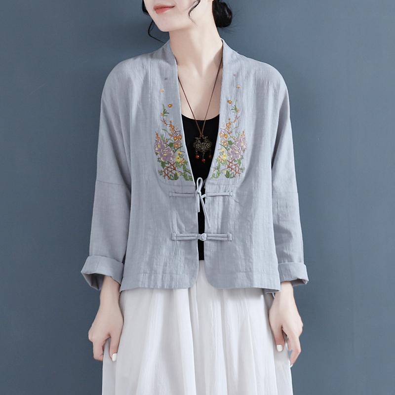 Women's Blouses & Shirts Spring Autumn Women Blouse Embroidery Floral Chinese Style Cotton Linen Loose Casual Long Sleeve Outerwear Female T
Women's Blouses & Shirts Spring Autumn Women Blouse Embroidery Floral Chinese Style Cotton Linen Loose Casual Long Sleeve Outerwear Female T