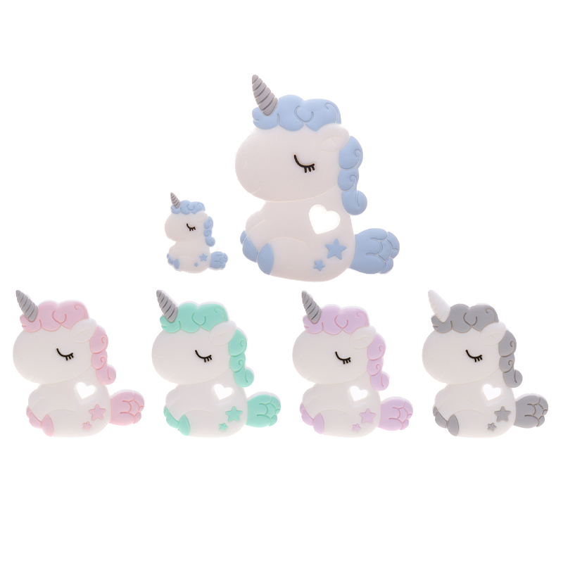 10pcs Silicone Teethers Babies Accessories born Baby Teether Baby Products Pacifier Personalized Bear Dinosaur Koala BPA Free 220407