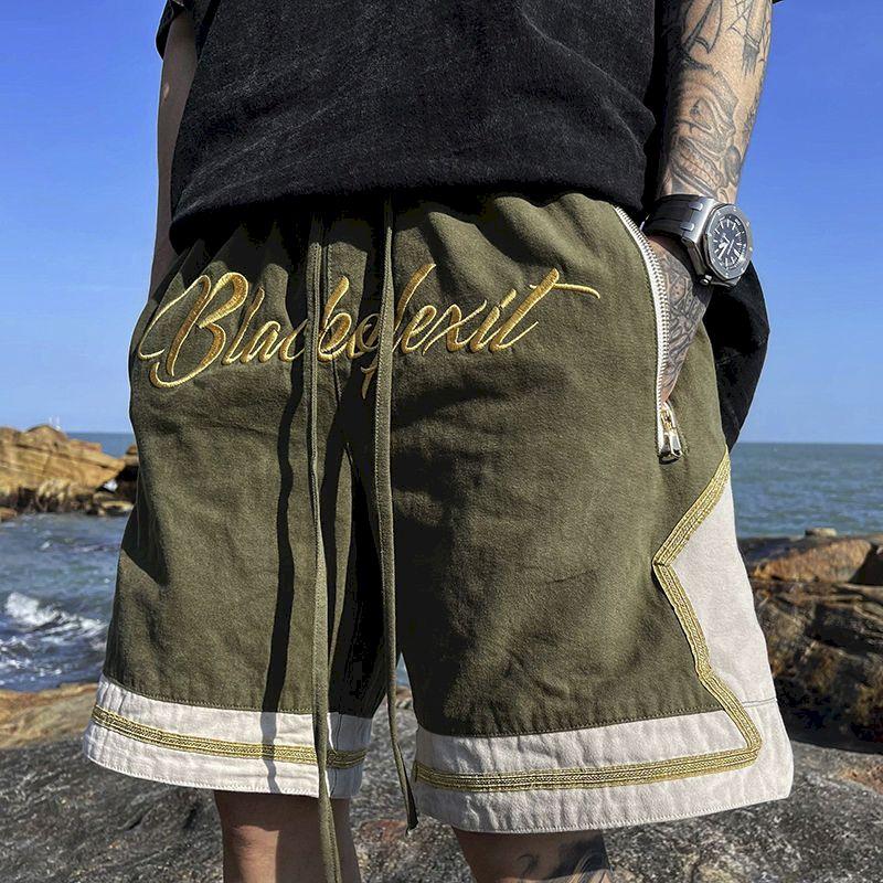 Men's Shorts Hip Hop Loose Elastic Waist Pants Fashion Embroidery Half Pant Men Summer Casual Drewstring Streetwear Sportswear JoggerMen's, Black
Men's Shorts Hip Hop Loose Elastic Waist Pants Fashion Embroidery Half Pant Men Summer Casual Drewstring Streetwear Sportswear JoggerMen's, Black