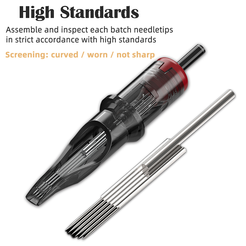 XNET 20 pcs/Box Tattoo Cartridge Needles Revolution #10 0.3mm Permanent MakeUp Disposable Cartridges Needle tattoo Supply 220316