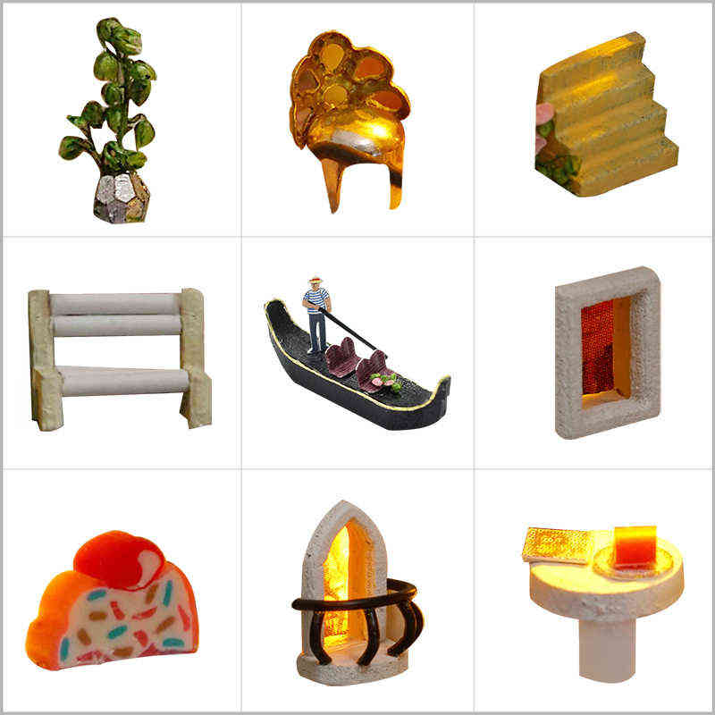 CUTEBEE Dollhouse Wooden Book Nook Inserts Art Bookends DIY Bookshelf Miniature Doll House Diy Dollhouse Casa Toys For Kids AA220325