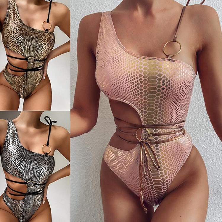 Snake Print One-piece Swimsuit New Hollow Out One-shoulder Bikini Swimsuits For Women Sexy Beachwear Bathing Suit Monkini
Snake Print One-piece Swimsuit New Hollow Out One-shoulder Bikini Swimsuits For Women Sexy Beachwear Bathing Suit Monkini
