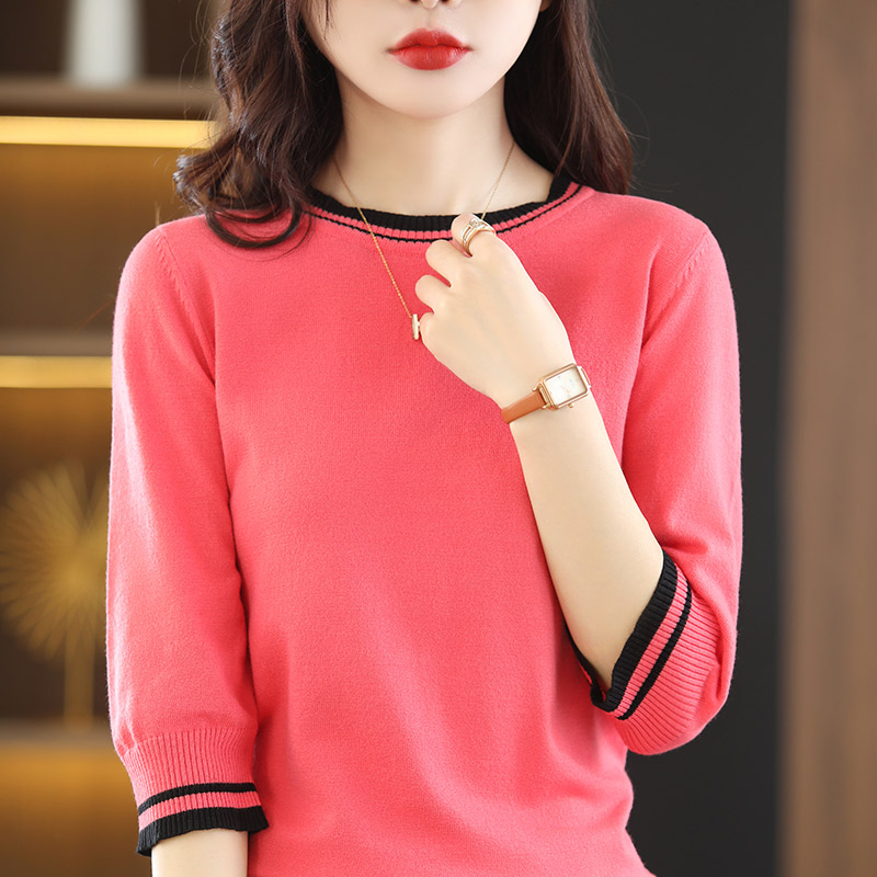 New Women Spring Summer Half sleeve Round Neck Sweater Jumper Half sleeve Knitted Pullovers Female, Black
New Women Spring Summer Half sleeve Round Neck Sweater Jumper Half sleeve Knitted Pullovers Female, Black