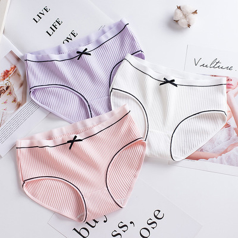 Panties Women Underwear Set Solid Mid-waist Cotton Cozy Lingerie Women's Underpants Tempting Briefs Female 220511