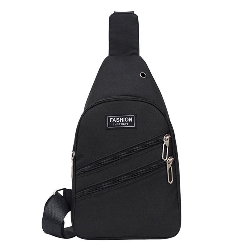 Fashion Nylon Chest Bag Unisex Solid Letter Shoulder Bag Zipper Versatile Purses And Handbags Bolsa Feminina Bolsos Mujer 201118