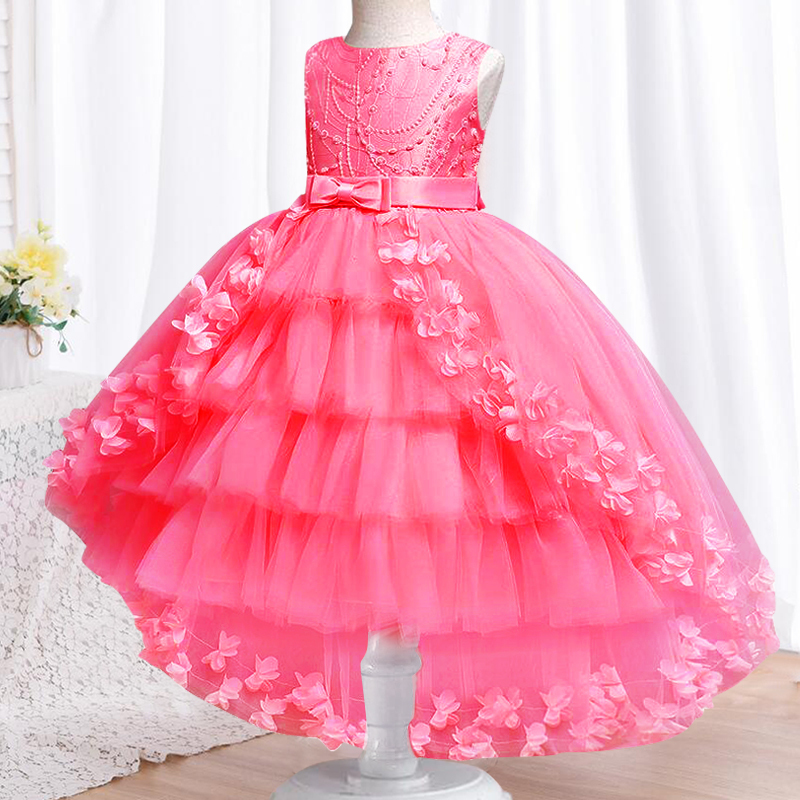 High quality baby lace princess dress for girl elegant birthday party trailing dress Baby girl's christmas clothes 3-12yrs 220803