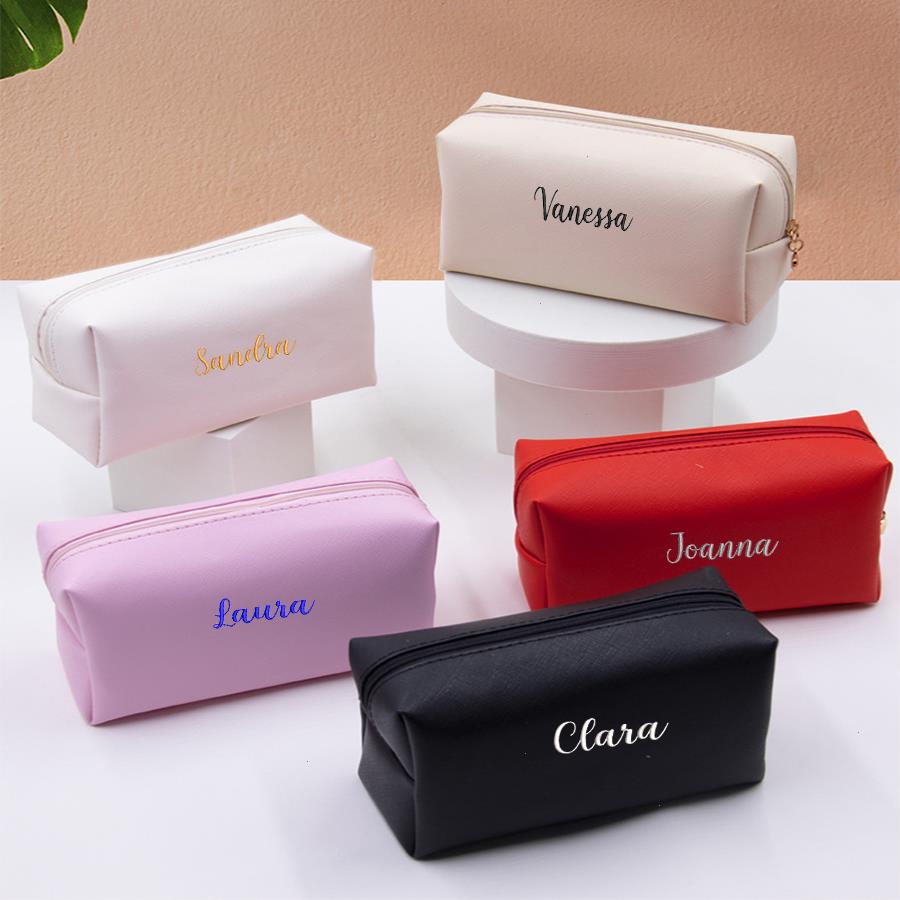 Personalized Embroidery Small Makeup Bag Pu Leather Travel Cosmetic Pouch Toiletry For Women Portable Water-resistant, Beige
Personalized Embroidery Small Makeup Bag Pu Leather Travel Cosmetic Pouch Toiletry For Women Portable Water-resistant, Beige
