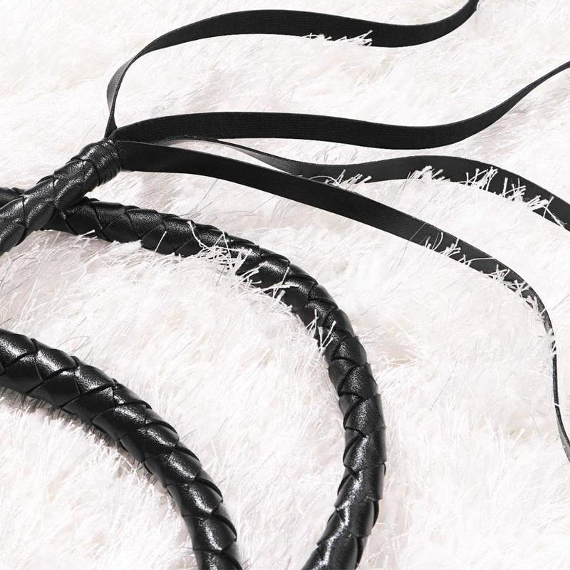 Crafts Black Bull Whip 6.5 Feet Cow Hide Leather Custom BULLWHIP Belly and Bolster Construction 220411