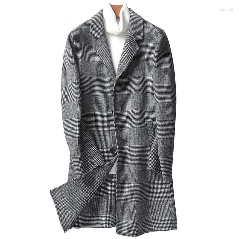 Men's Wool & Blends Double Sided Coat Men Korean Man Jacket Houndstooth Plaid Long And Spring Overcoat 2022 Kend22
Men's Wool & Blends Double Sided Coat Men Korean Man Jacket Houndstooth Plaid Long And Spring Overcoat 2022 Kend22