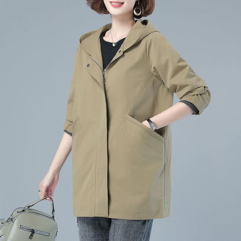 Women's Trench Coats Spring Autumn Women's Hooded Coat Loose And Versatile Mid Length Jackets British Style Middle Aged Dust WomenWomen', Black
Women's Trench Coats Spring Autumn Women's Hooded Coat Loose And Versatile Mid Length Jackets British Style Middle Aged Dust WomenWomen', Black