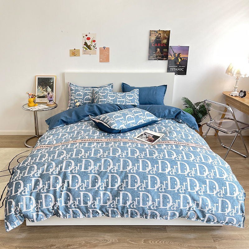 Lanjia Bedding Set Bed Linen Duvet And Pillowcase Home Flat Sheet Quilt Cover Comforter Case X Cm Bedclothes Couple Queen F Dfe