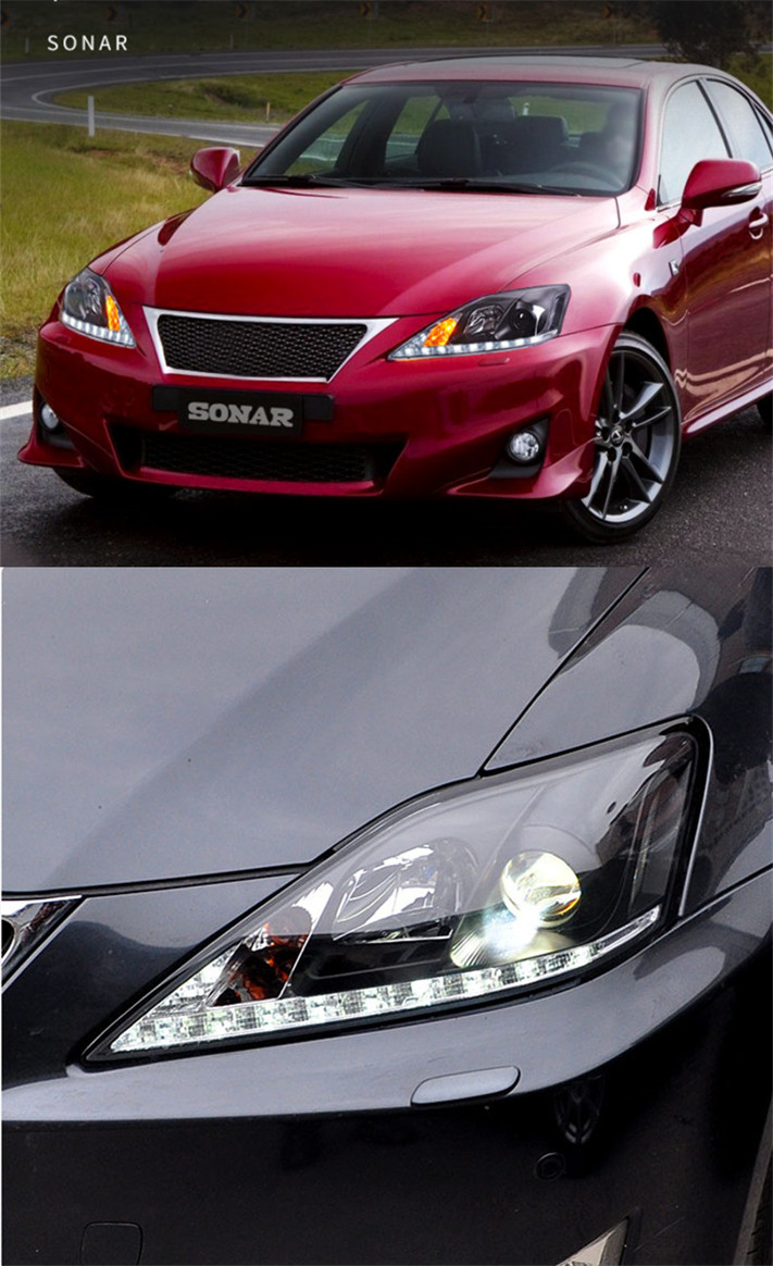 High Beam Xenon Headlights for Lexus is250 LED fog Headlight 2006-2011 Headlights is300 DRL Turn Signal Front Lamp