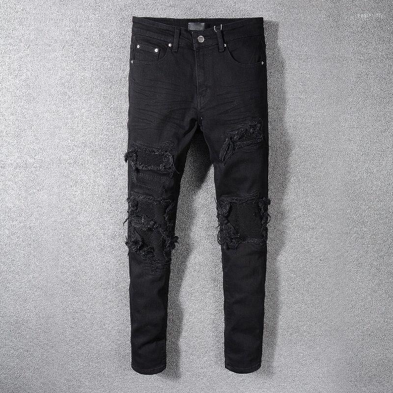 Men's Jeans Fashion Brand Youth Work Clothes Black Hole Patch Men's Elastic Slim Fit Small Foot High Street JeansMen's Heat22, 569
Men's Jeans Fashion Brand Youth Work Clothes Black Hole Patch Men's Elastic Slim Fit Small Foot High Street JeansMen's Heat22, 569