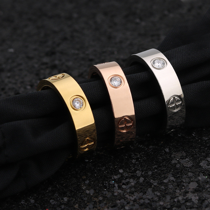 Fashion Cross Screw Zircon Titanium Steel Ring Men Accessories Rose Gold Crystal Wedding Stainless Women Jewelry
Fashion Cross Screw Zircon Titanium Steel Ring Men Accessories Rose Gold Crystal Wedding Stainless Women Jewelry