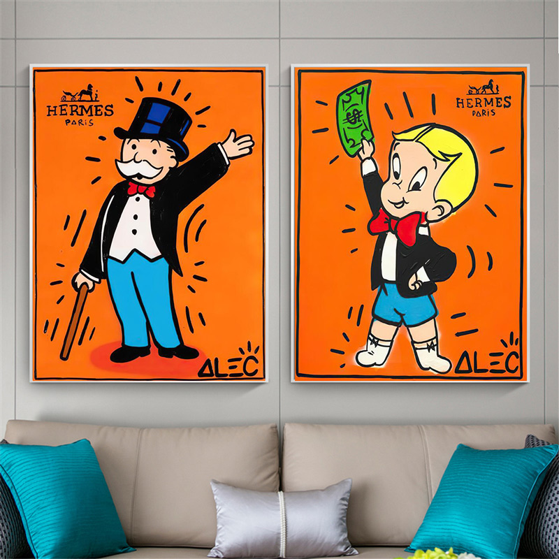 Paintings Graffiti Art Alec Monopoly Canvas Painting Modular Pictures Posters And Prints Wall Art For Living Room Home Decoration H250115