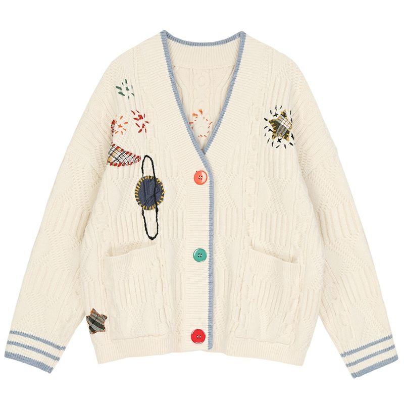 Women's Knits & Tees Cardigan Sweater Women Buttons Autumn Winter Embroidery Stitching Vintage Knitted Female Long Slevee 2022 Woman Tops
Women's Knits & Tees Cardigan Sweater Women Buttons Autumn Winter Embroidery Stitching Vintage Knitted Female Long Slevee 2022 Woman Tops