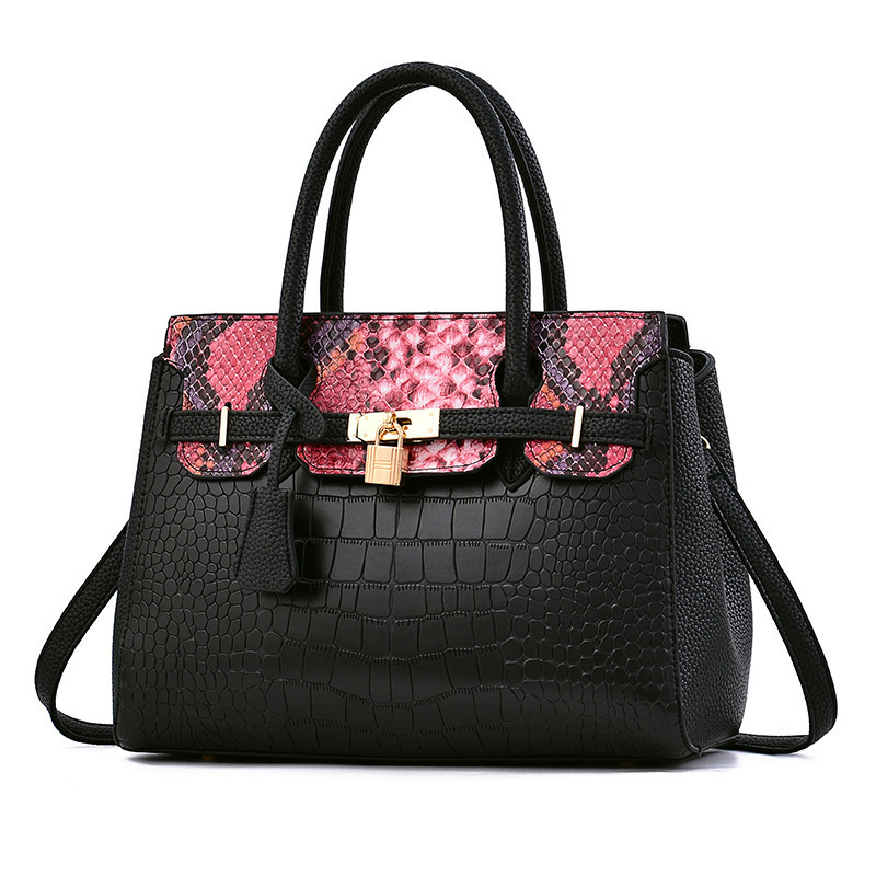 ladies leathers shoulder bags thicken embossed crocodile handbag large capacity contrast leather tote bag elegant Joker solid color fashion handbags, Dark brown11-0237
ladies leathers shoulder bags thicken embossed crocodile handbag large capacity contrast leather tote bag elegant Joker solid color fashion handbags, Dark brown11-0237