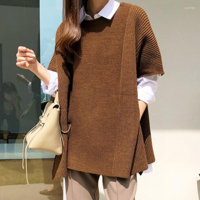 Women's Sweaters 2022 Korean Fashion Knitted Vest Autumn Winter Woolen Cape Round Neck Solid Ladies Short Sleeve Casual Sweater Pullover Wom, Black
Women's Sweaters 2022 Korean Fashion Knitted Vest Autumn Winter Woolen Cape Round Neck Solid Ladies Short Sleeve Casual Sweater Pullover Wom, Black