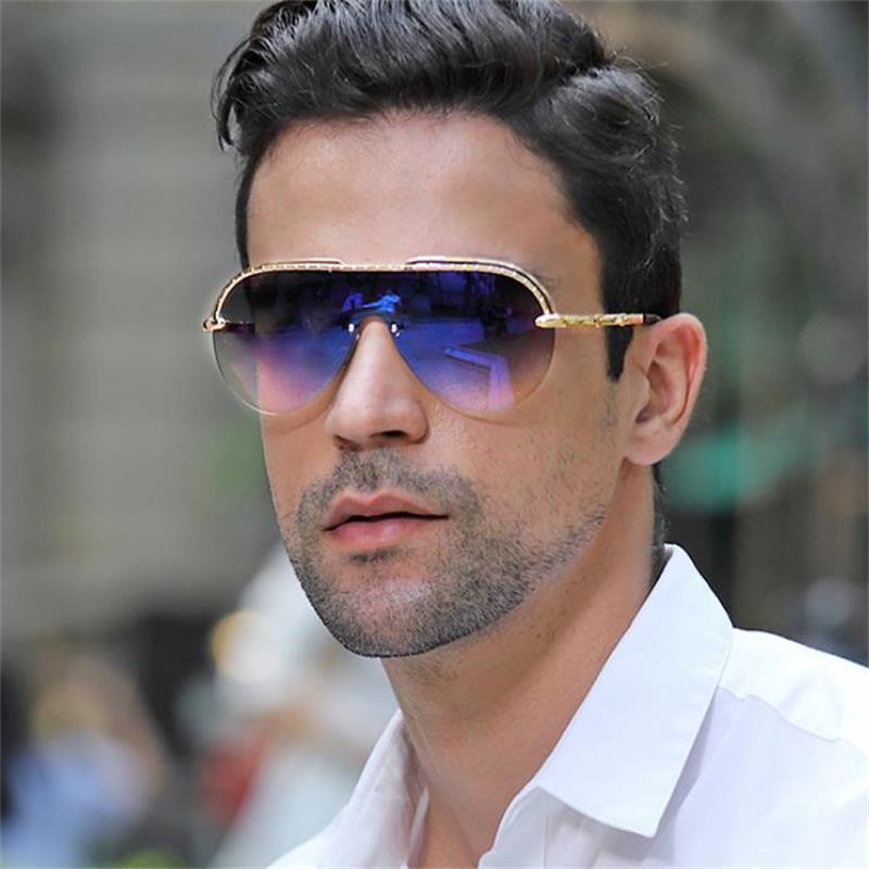 Sunglasses One Pieces Fashion Oversized Mens Women Luxury Pilot Lens Masculine Gradient Eyewear Semi Rimless Male Blue GlassesSunglasses
Sunglasses One Pieces Fashion Oversized Mens Women Luxury Pilot Lens Masculine Gradient Eyewear Semi Rimless Male Blue GlassesSunglasses