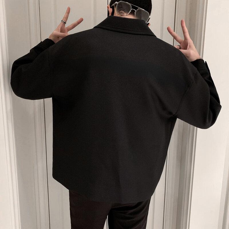 Men's Jackets Men Autumn Pockets Turn-down Collar Skinny Fashion Outwear Plus Size Streetwear Arrival BF Clothing Cazadora HombreMen's AAA