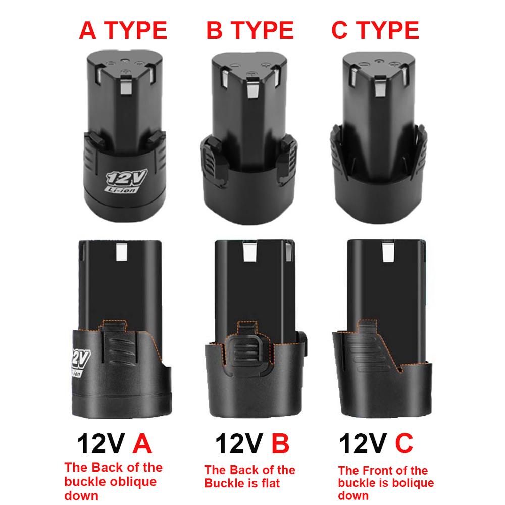 Universal 12V Rechargeable Liion Lithium Battery For Power Tools Electric drill Electric Screwdriver Battery