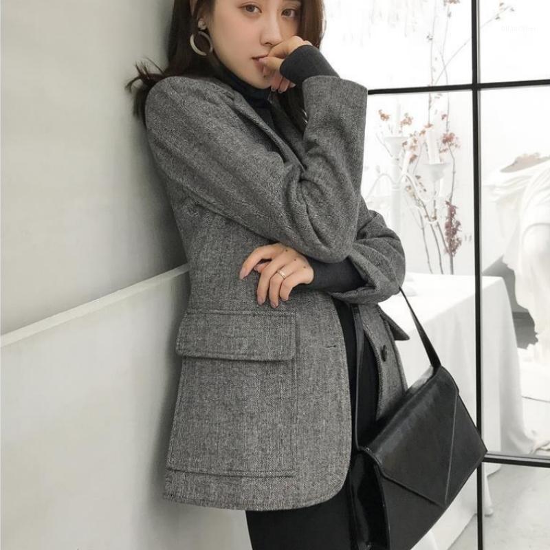 Women's Wool & Blends Blazer Twill Woolen Jacket 2022 Arrivals Long Grey Ladies Coats, Gray
Women's Wool & Blends Blazer Twill Woolen Jacket 2022 Arrivals Long Grey Ladies Coats, Gray