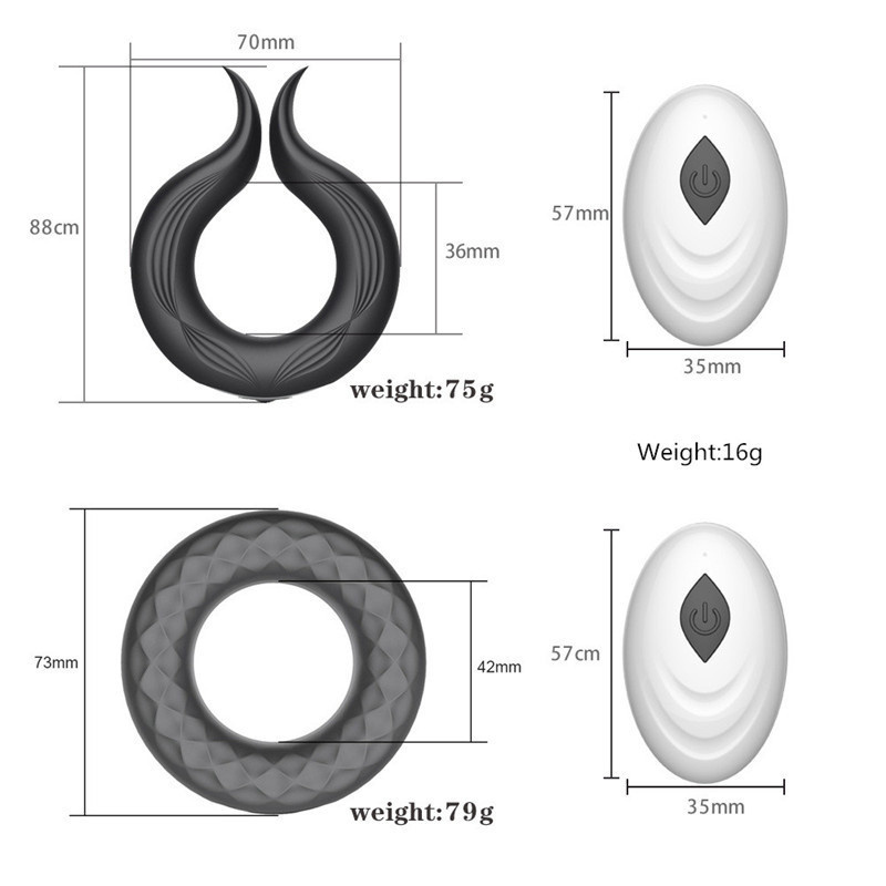 Vibrating Penis Ring Silicone Cock Rings Dick Vibrator Male Massage Sex Toys For Men Remote Control 10 Speed Time Delay 220412