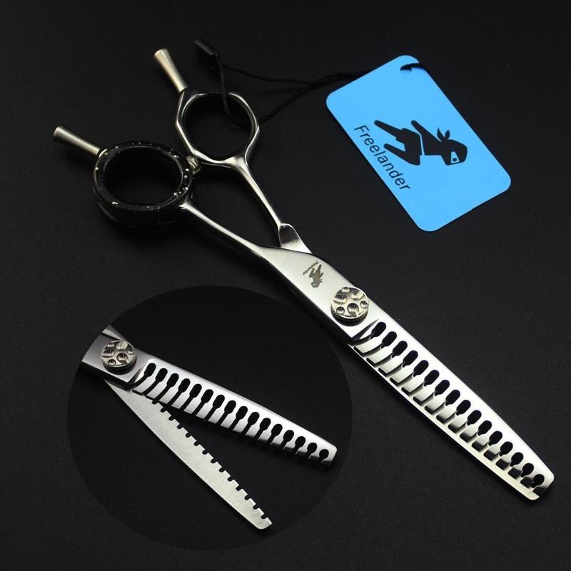 6.0" Hairdressing Scissors Fishbone double side Teeth 440C Haircut Barber Makas Thinning Shears professional Hair 220317