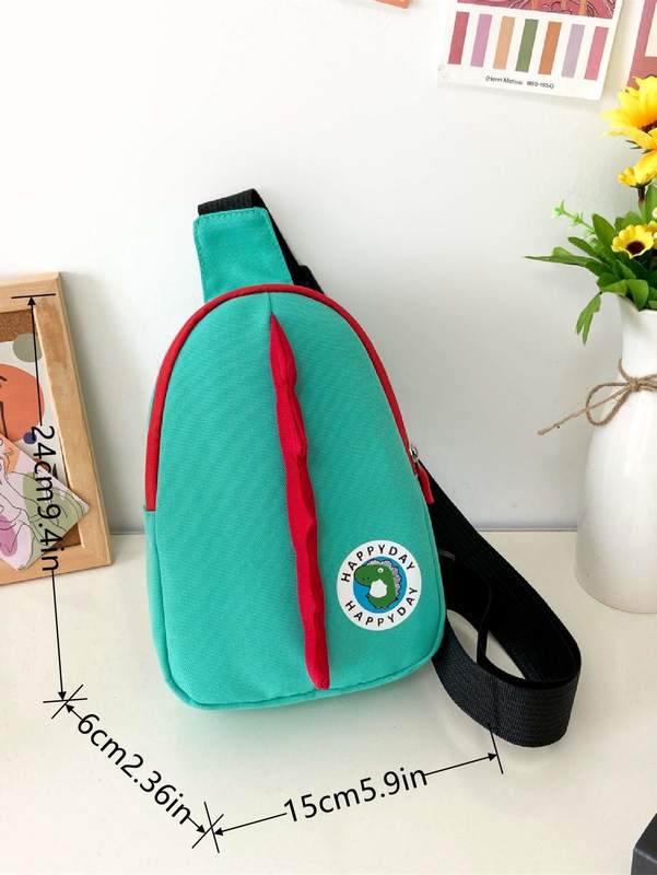 Kids Cartoon Patch Sling Bag SHE