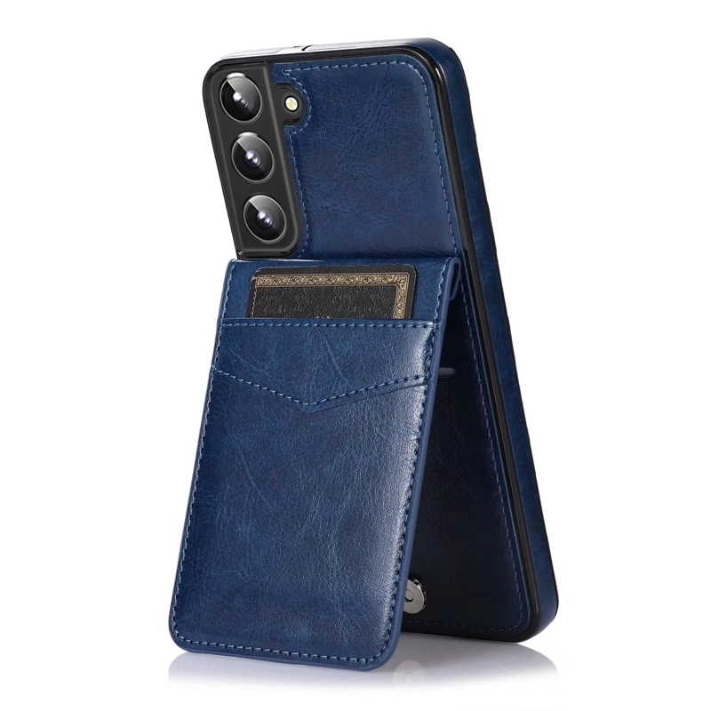 Credit ID Card Pocket Cases For Iphone 17 Air 16 15 Plus 14 13 Pro MAX 12 11 X Samsung S25 FE Edge S24 S23 Retro Multifunction Pack Back Wallet Leathe