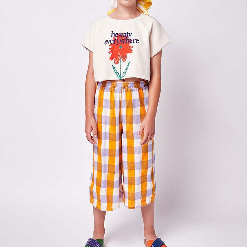 Children's Pants Spring Summer BC Cotton Sweatpants For Girls Boys Wide Cargo Pants Jeans Children's Clothes For Teenagers 220512