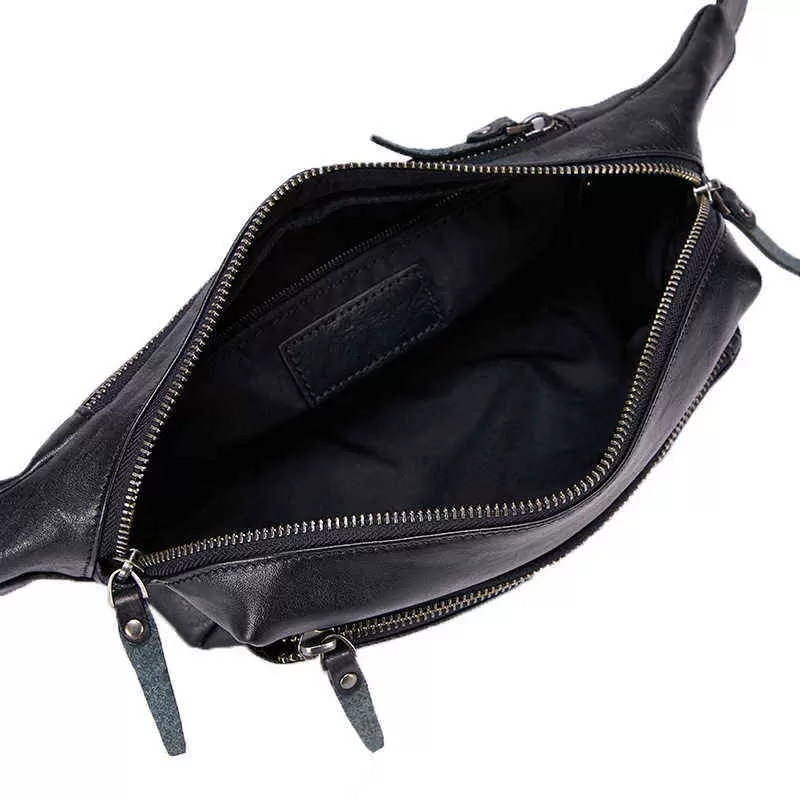 Wallets Leather Men's Sports Waist Top Leather Simple Leisure Men's Bag Msenger Cht Bag Style