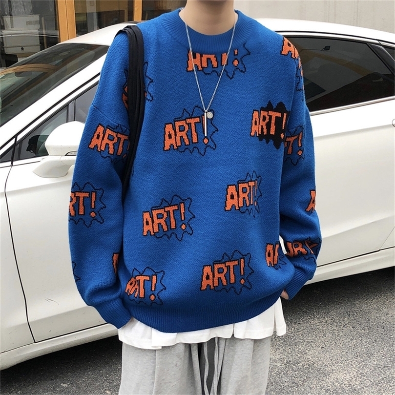 Privathinker Autumn Winter Men's Sweater Casual Graphic Printed Pullovers Clothing Woman Korean Streetwear Woman Sweaters 201224