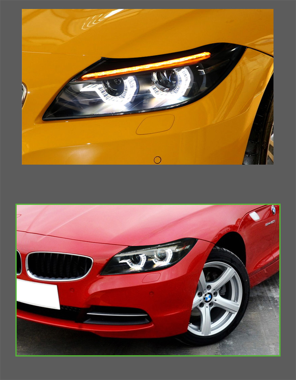 Auto Head Light For Z4 E89 LED Headlight 2009-16 DRL Turn Signal High Beam Angel Eye Front Lights Car Styling