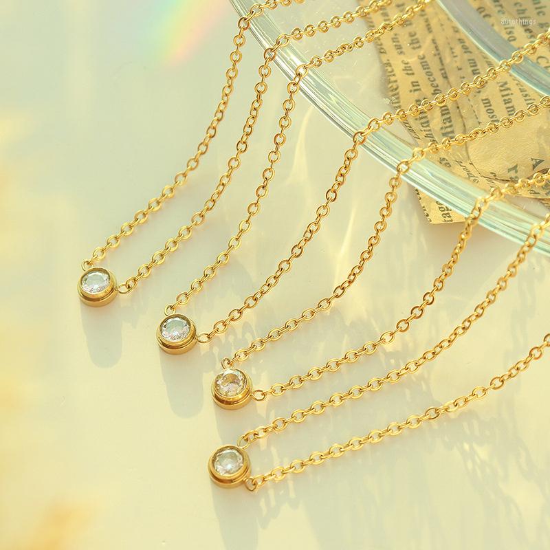 Pendant Necklaces Round Zircon Stainless Steel Cute Chain Chokers For Women Accessories Wholesale Korean Trendy JewelryPendant
Pendant Necklaces Round Zircon Stainless Steel Cute Chain Chokers For Women Accessories Wholesale Korean Trendy JewelryPendant