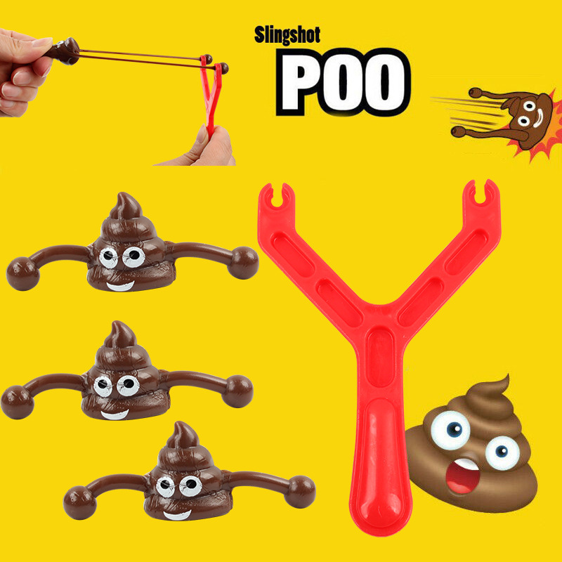 Excrement Launcher Fidget Toys TPR Ejection Decompression Toy Catapult Vent Elastic Finger Dart Gifts For Kids