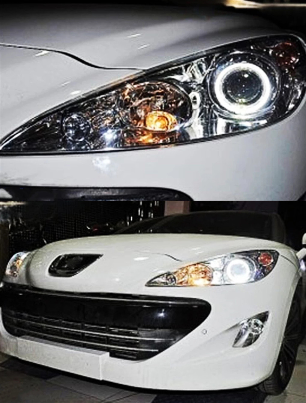 Head Lights for Peugeot RCZ LED Headlight 20 10-20 15 Turn Signal Front Lamp High Beam Angel Eyes