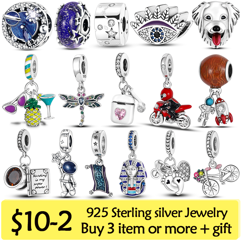 925 Silver Charm Beads Dangle Star Charms Fruit Pineapple Pendant Lucky Eyes Bead Fit Pandora Charms Bracelet DIY Jewelry Accessories
925 Silver Charm Beads Dangle Star Charms Fruit Pineapple Pendant Lucky Eyes Bead Fit Pandora Charms Bracelet DIY Jewelry Accessories