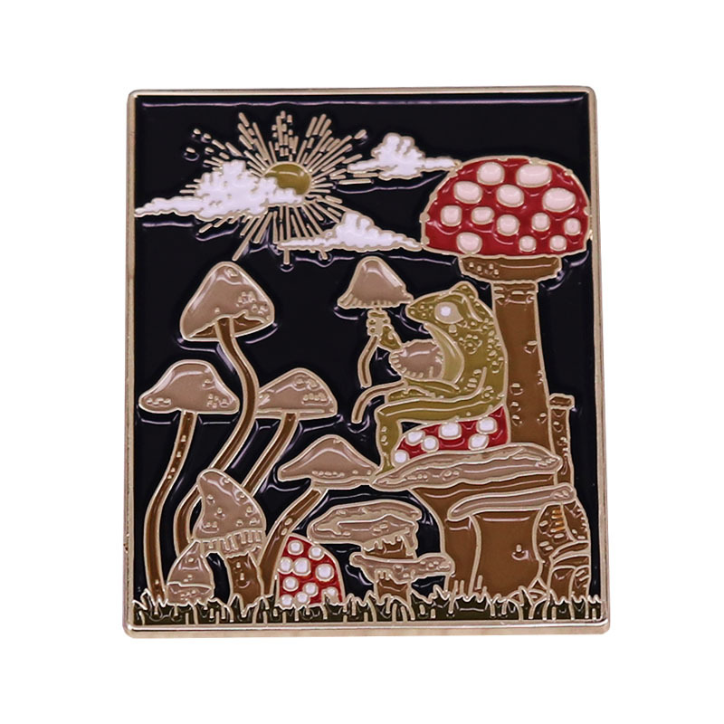 Cartoon Frog With Mushroom Brooch Red Mushroom Retro Metal Badge Woodland Forest Natural Gift, As picture
Cartoon Frog With Mushroom Brooch Red Mushroom Retro Metal Badge Woodland Forest Natural Gift, As picture
