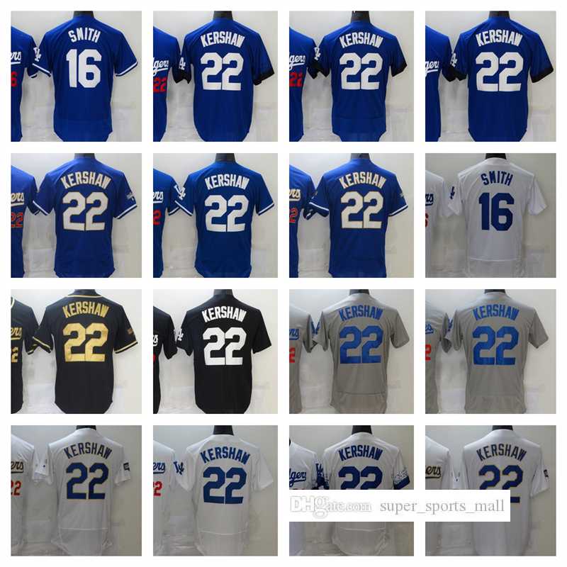 22 Clayton Kershaw Baseball Jersey 16 Will Smith Stitched Jerseys Men Women Youth Size S--XXXL